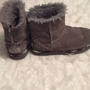 Gray embellished Uggs